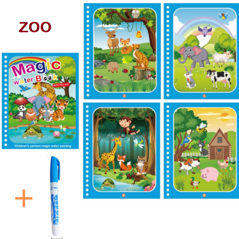 4 Magic Watercolor Books