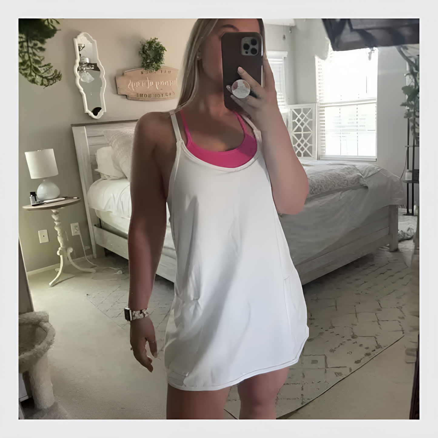 Women's Summer Mini Dress with Built-in Bra and Shorts