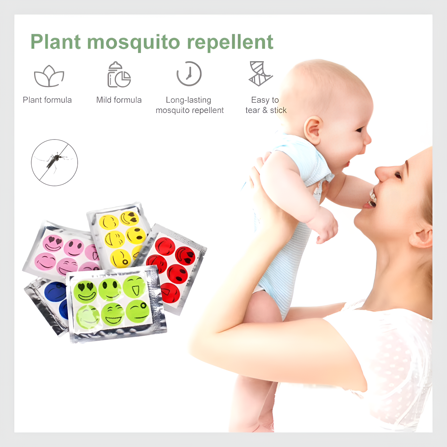 Mosquito Repellent Patches - Natural Formula For Children and Adults