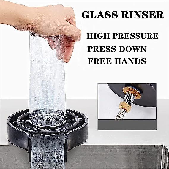 High-pressure glass rinser
