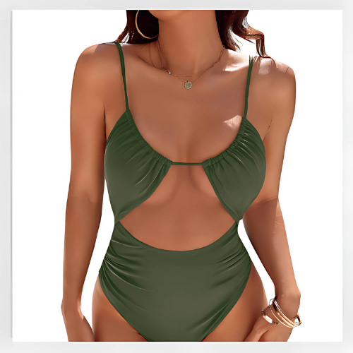 Women's One Piece Flattering Cheeky High Cut Out Cute Swimsuit