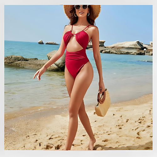 Women's One Piece Flattering Cheeky High Cut Out Cute Swimsuit