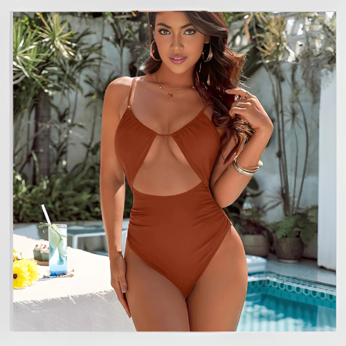 Women's One Piece Flattering Cheeky High Cut Out Cute Swimsuit