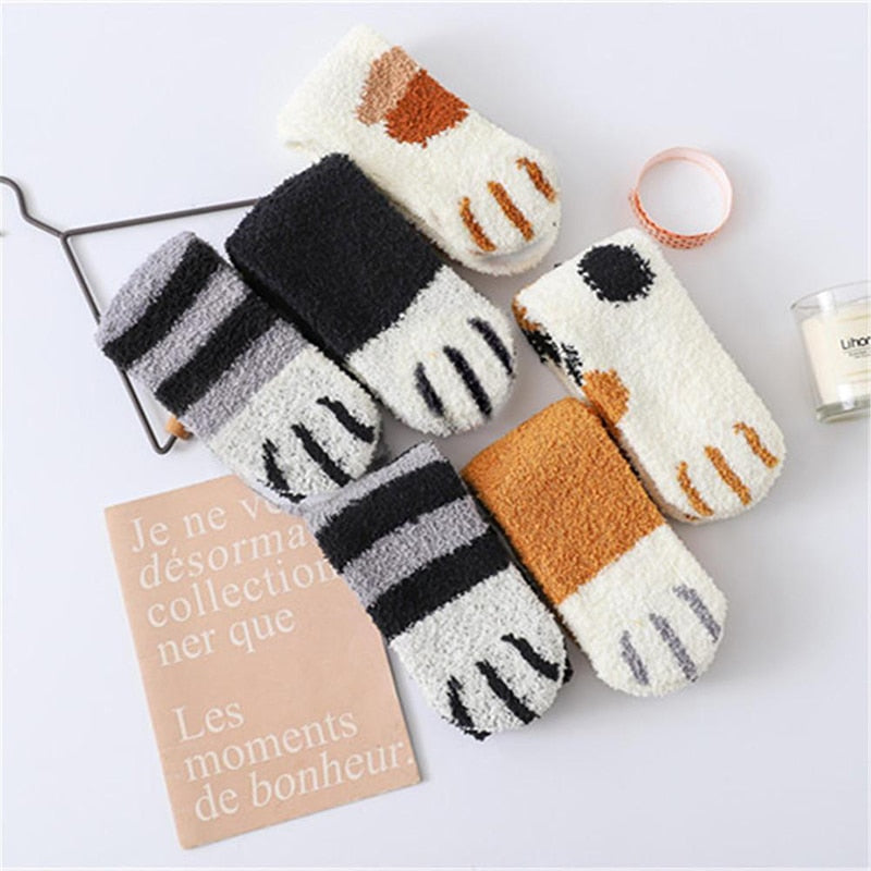 New Cotton Socks : Funny Print Cat Paw Warm Socks