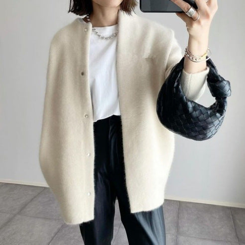 Women's wool cardigan sweater